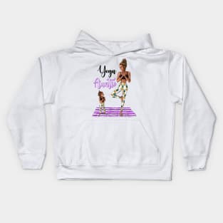 Yoga Auntie Cool Meditating Auntie Kids Hoodie